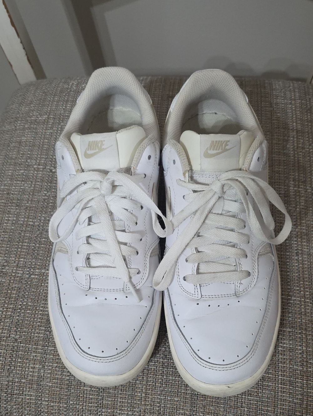 Nike White Low-Top Leather Sneakers